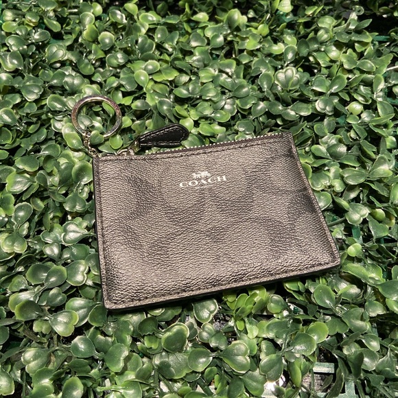Coach print skinny keychain wallet with ID window